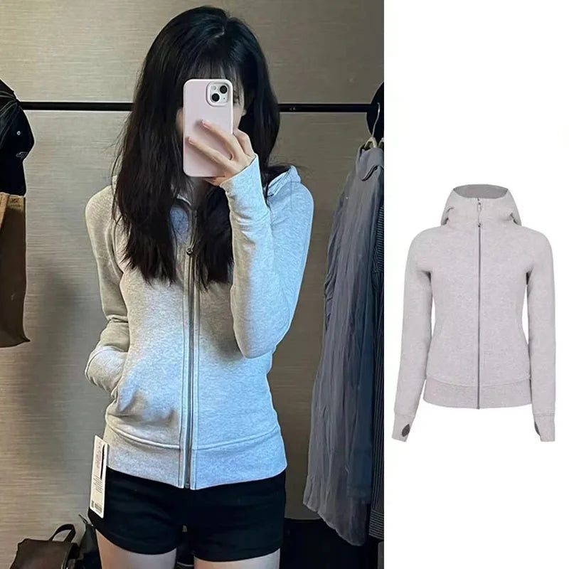 Cropped Zip Hoodie